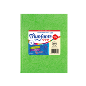 CUADERNO TRIUNFANTE 123 X 50 HJS RY FORRADO VDE MANZANA