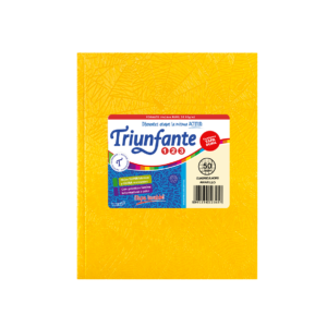 CUADERNO TRIUNFANTE 123 X 50 HJS CD FORRADO AMARILLO