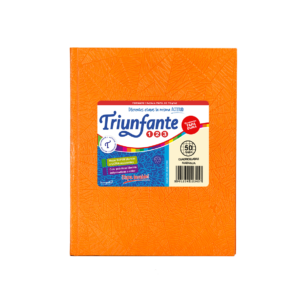 CUADERNO TRIUNFANTE 123 X 50 HJS CD FORRADO NARANJA