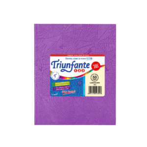 CUADERNO TRIUNFANTE 123 X 50 HJS CD FORRADO LILA
