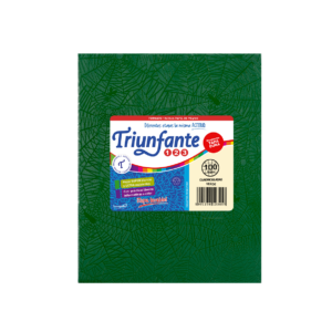CUADERNO TRIUNFANTE 123 X 100 HJS CD FORRADO VERDE