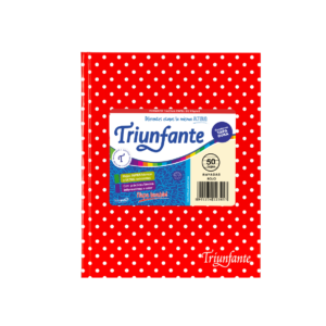 CUADERNO TRIUNFANTE 123 X 50 HJS RY LUNARES ROJO