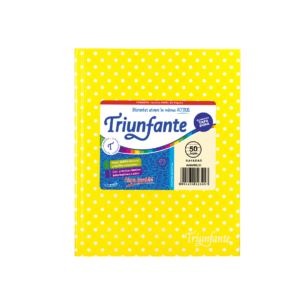 CUADERNO TRIUNFANTE 123 X 50 HJS RY LUNARES AMARILLO