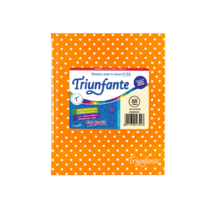 CUADERNO TRIUNFANTE 123 X 50 HJS RY LUNARES NARANJA