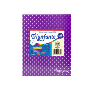 CUADERNO TRIUNFANTE 123 X 50 HJS RY LUNARES LILA