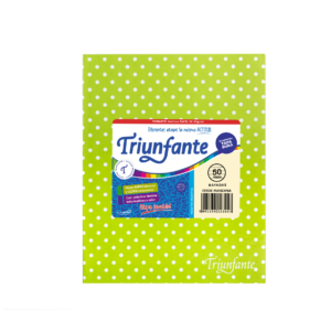 CUADERNO TRIUNFANTE 123 X 50 HJS RY LUNARES VERDE MANZANA
