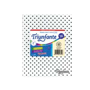 CUADERNO TRIUNFANTE 123 X 50 HJS RY LUNARES BLANCO