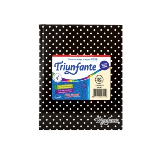 CUADERNO TRIUNFANTE 123 X 50 HJS RY LUNARES NEGRO