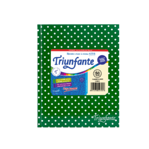 CUADERNO TRIUNFANTE 123 X 50 HJS CD LUNARES VERDE