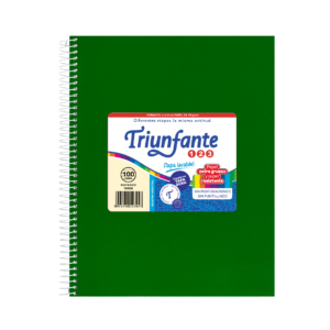 CUADERNO TRIUNFANTE 123 T/CAR C/ESP 21X27 T/VINI X 100 HJ VE