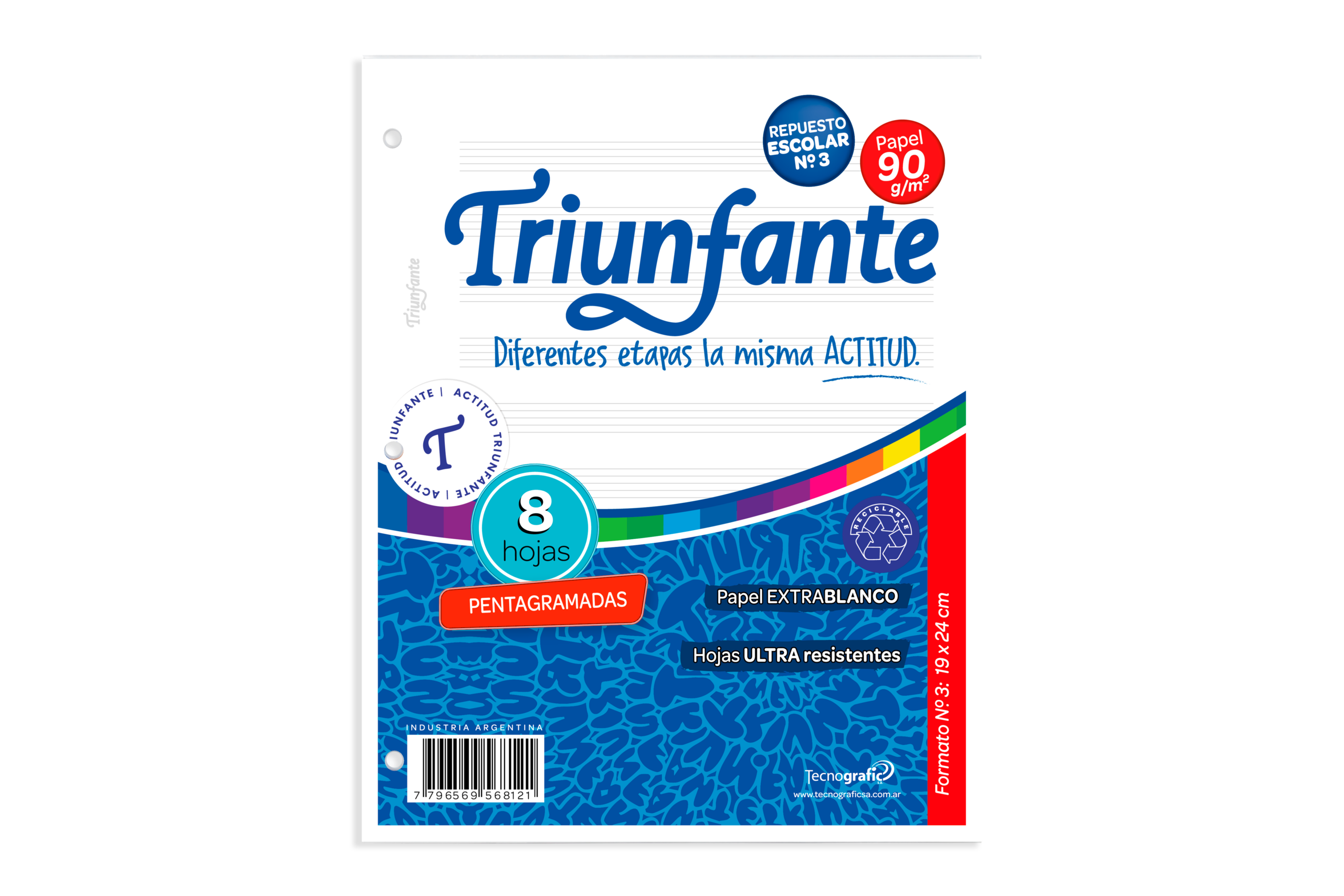 REPUESTO TRIUNFANTE PENTAGRAMADO X 8 HJS