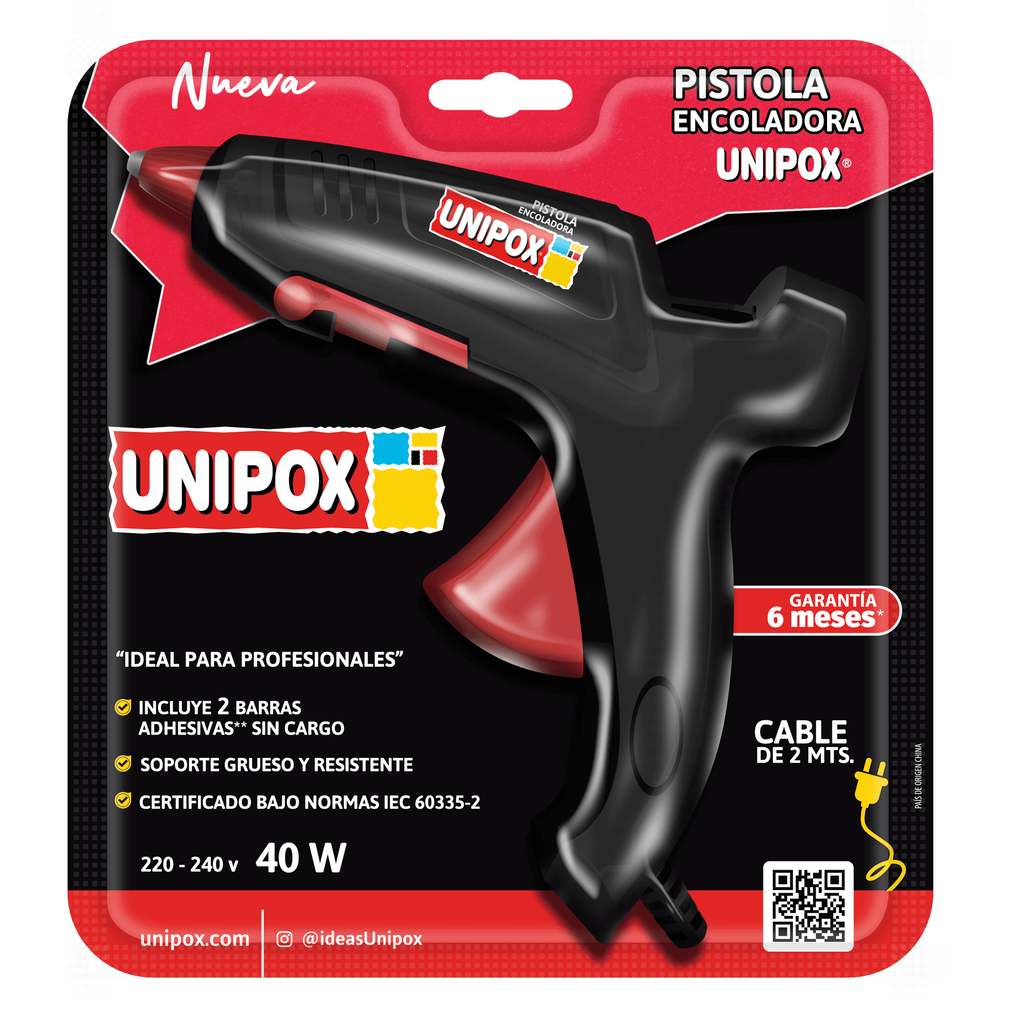 PISTOLA ENCOLADORA UNIPOX 40 WATTS