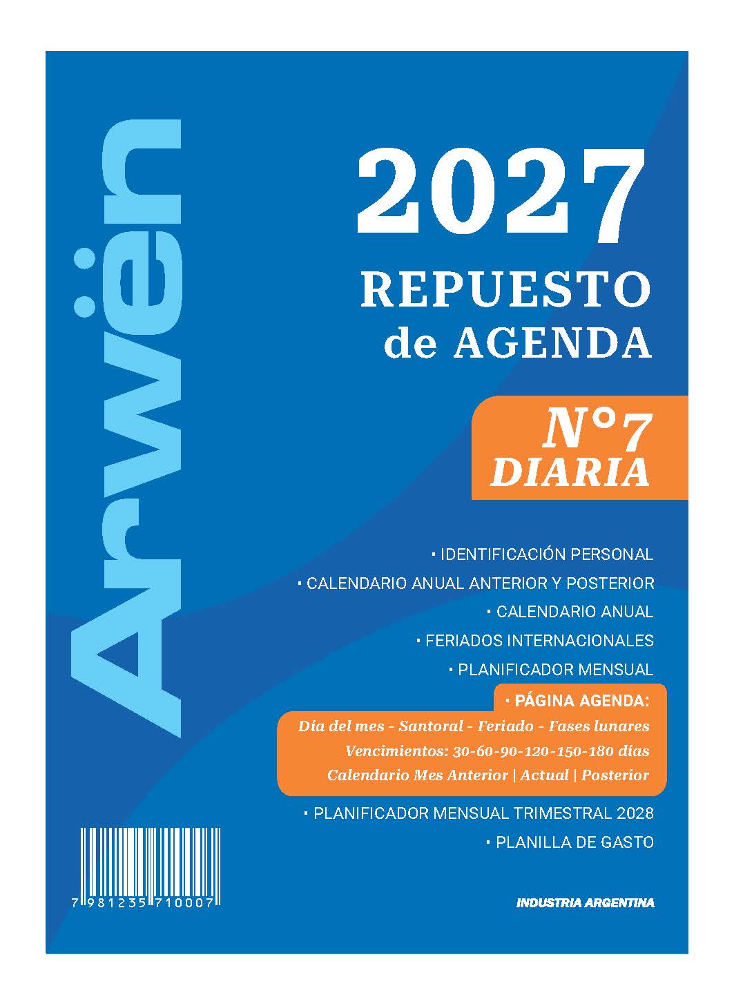 REPUESTO ARWEN AGENDA DIARIA N° 7