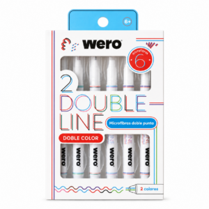 MARCADORES WERO DOBLE PUNTA MICROFIBRA