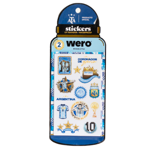 STICKERS BOTELLA WERO AFA 2 PLANCHAS