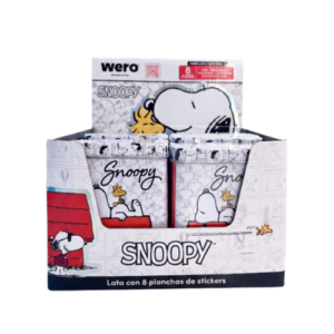 TIN STICKERS WERO SNOOPY 8 PLANCHAS HOJALATA