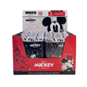 TIN STICKERS WERO MICKEY & FRIENDS 8 PLANCHAS HOJALATA