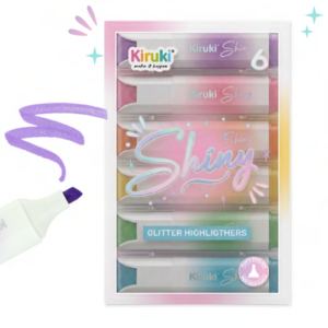 MINI RESALTADOR KIRUKI C/GLITTER PASTEL SHINY