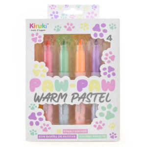RESALTADOR KIRUKI PAW PAW WARM PASTEL X 4 UN