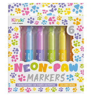 MARCADOR KIRUKI PAW PAW NEON X 6 UN