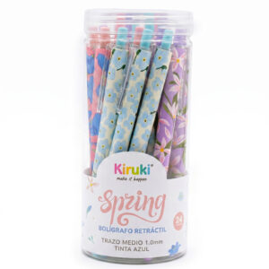 BOLIGRAFO KIRUKI SPRING AZUL X 24 UN