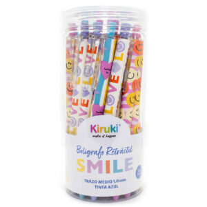 BOLIGRAFO KIRUKI SMILE AZUL X 24 UN
