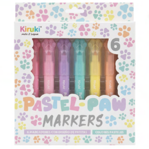 MARCADOR KIRUKI PAW PAW PASTEL X 6 UN