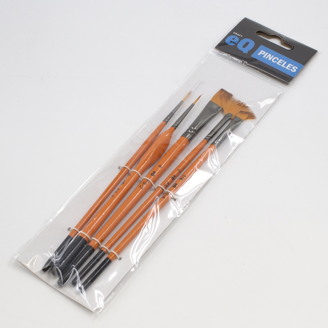 SET EQ ARTE PINCELES SINTETICOS VARIEDAD