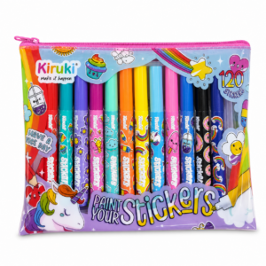 SET STATIONERY KIRUKI  PAINT YOUR STICKERS