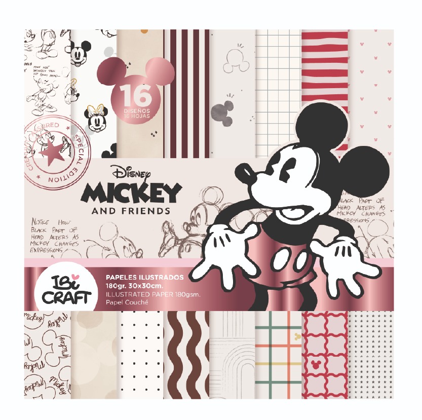 PAPELES IBI ILUSTRADOS 30X30 X 16 HJS MICKEY & FRIENDS