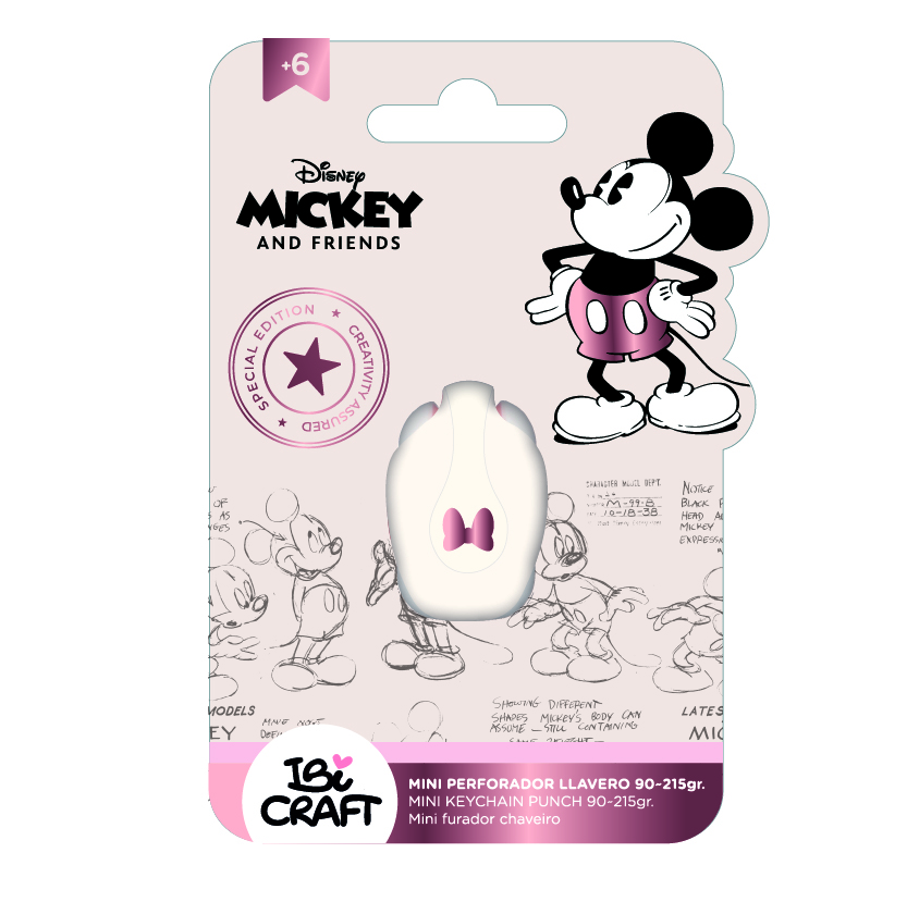 PERFORADORA IBI LLAVERO MOÑO 1,6CM MICKEY & FRIENDS