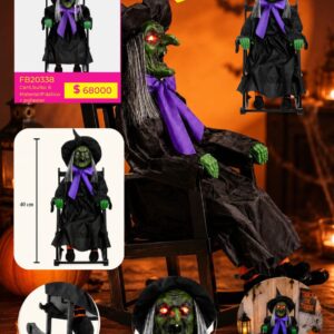 BRUJA HALLOWEEN EN MECEDORA (FB20338)