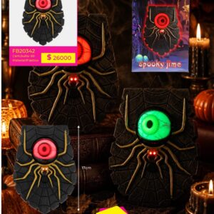 ADORNO HALLOWEEN P/ PUERTA ARAÑA CON OJO (FB20342)