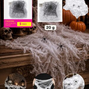 DECORACION HALLOWEEN TELA DE ARAÑA (FB20186)