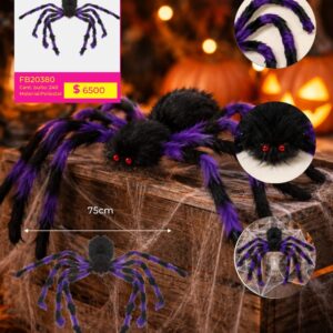 ARAÑA HALLOWEEN DECORACION 75CM (FB20380)