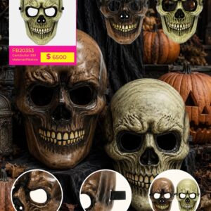 MASCARA HALLOWEEN PLASTICO CALAVERA (FB20353)