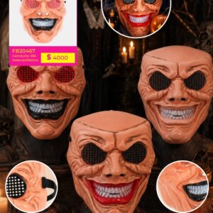 MASCARA HALLOWEEN PLASTICO DEMONIO SONRIENTE (FB20467)
