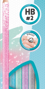 LAPIZ GRAFITO MAPED GLITTER CON GOMA