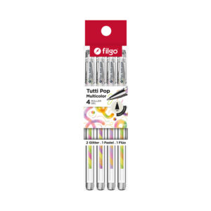 ROLLER FILGO GEL TUTI POP MULTICOLOR X 4 GLITTER, PASTEL, FL